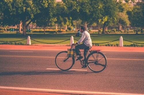 Man on bicycle