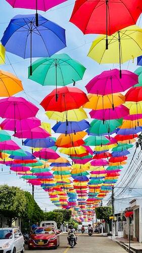 Colorful umbrellas