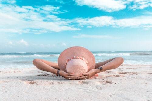 woman on beach