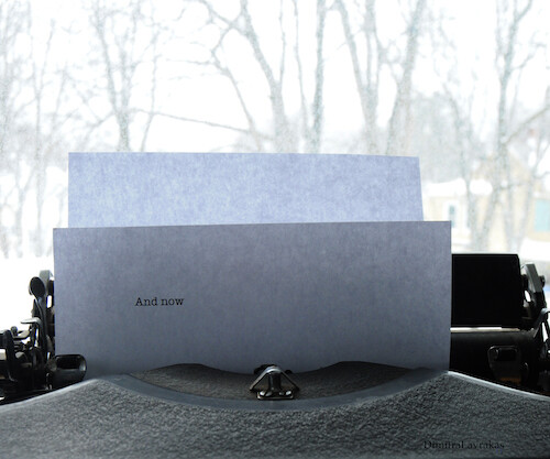 Paper in typewriter