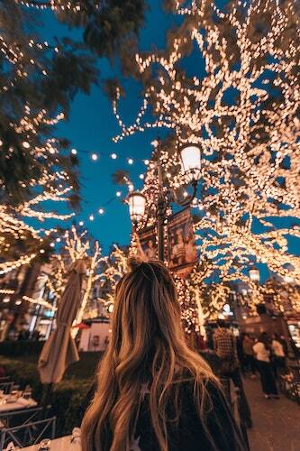 Enjoying the lights