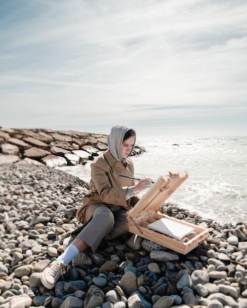 Painting on the beach